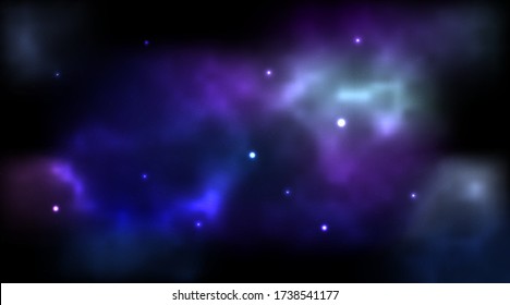 Galaxy with stars and space background. Vector illustration