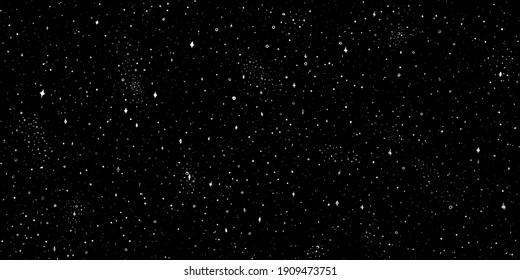 Galaxia con estrellas Dibujo vectorial de fondo espacial