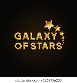 Galaxy of Stars Vector icon typography.