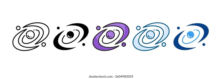 Galaxy Swirl Icon Set Multiple Style Collection