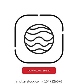 Galaxy symbol, planet outline vector icon