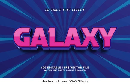 galaxy text effect graphic style