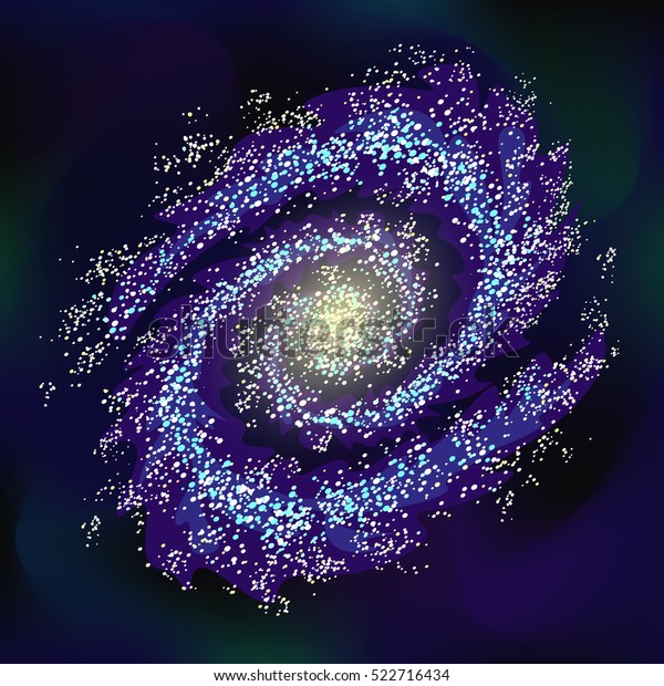 Galaxy Transparent Effect Spiral Stock Vector Stock Vector (Royalty