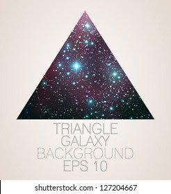 Galaxy triangle background - vector illustration.