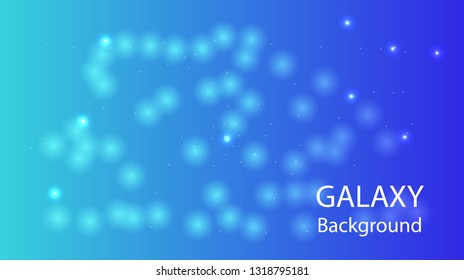 Galaxy Vector Background with gradient color - vector