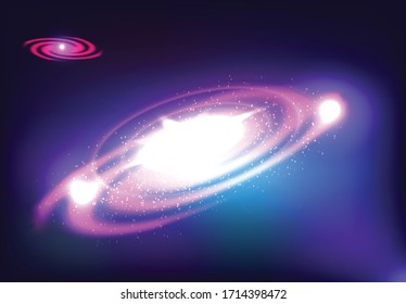  Galaxie. Galaxie-Effekt der Vektorillustration. Spiralgalaxie