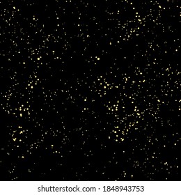 brillantes brillantes dorados en negro, fondo vectorial, creados digitalmente en una tableta