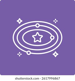 Icono del Vector de la galaxia. Se puede utilizar para aplicaciones de impresión, móviles y de Web.