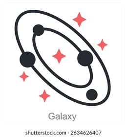 galaxy vector icon concept design