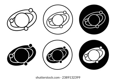 Galaxy vector icon illustration set