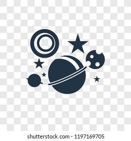 Galaxy vector icon isolated on transparent background, Galaxy transparency logo concept