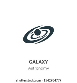 Galaxy vector icon on white background. Flat vector galaxy icon symbol sign from modern astronomy collection for mobile concept and web apps design.