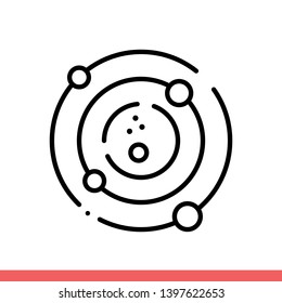 Galaxy vector icon, orbit symbol. Simple, flat design for web or mobile app