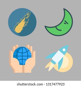 galaxy vector icon set