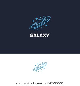 Galaxy vector logo design template