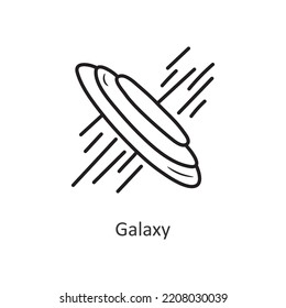 Galaxy Vector outline Icon Design illustration. Space Symbol on White background EPS 10 File