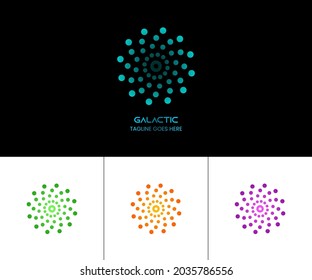 galaxy vectors. galaxy vector logos for technology, aviation, international trade and invention companies