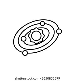 Ícone de Linha do Universo Cósmico do Galaxy View