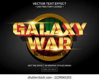 Galaxy War 3D Editable Text Effect Template