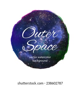 Galaxy Watercolor Vector Design. Universe. Open Space.