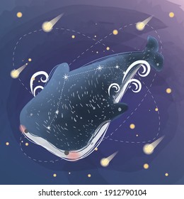 Galaxy Whale with Star Ratio