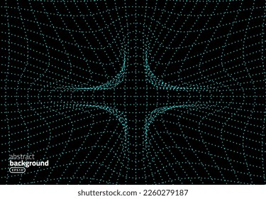 galaxy worm hole fold and bend neon blue tech-no theme modern art background for advertisement banner,brochure,website landingpage, notebook cover vector eps.