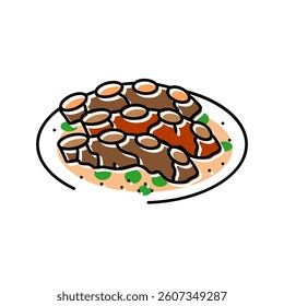 galbi ribs korean cuisine color icon vector. galbi ribs korean cuisine sign. isolated symbol illustration