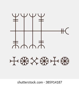 Galdrastafir. Magic runic symbols that appeared in the early Middle Ages in Iceland. Is a few, or multiple, intertwined runes. Successful completion of commercial transactions.