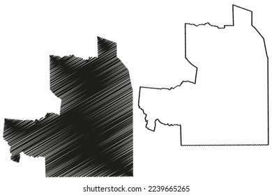 Galeana municipality (Free and Sovereign State of Chihuahua, Mexico, United Mexican States) map vector illustration, scribble sketch Galeana map