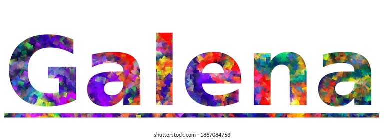 Galena. Colorful typography text banner. Vector the word galena design. Can be used to logo, card, poster, heading and beautiful title