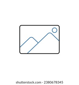 galery concept line icon. Simple element illustration.galery  concept outline symbol design.