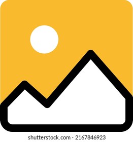 Icono de galería, ilustración, vector sobre un fondo blanco.