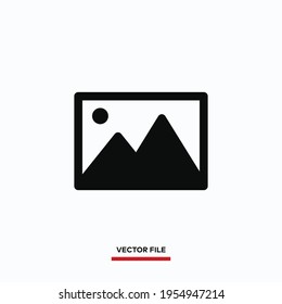 Vector de icono de galería. Signo de imagen simple
