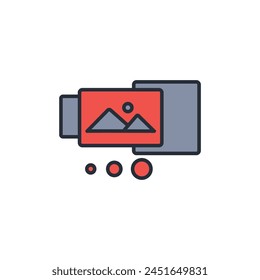 galery icon. vector.Editable stroke.linear style sign for use web design,logo.Symbol illustration.