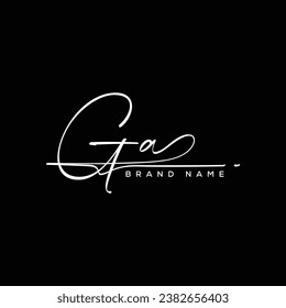 GAletter beauty handwriting vector logo