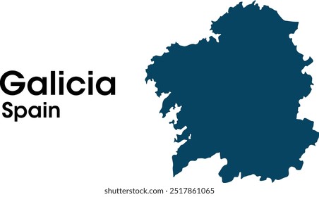 galicia spain mapa em vetores