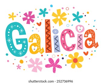 Galicia vector lettering decorative type
