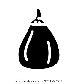 vectores de icono de glifo de berenjena galina. signo de berenjena galina. ilustración de símbolo aislado