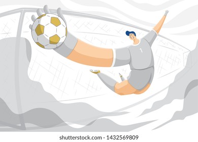 Galkeeper sport vector illustration for any use