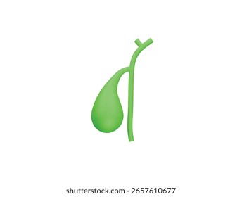  Gallenblase Symbol 3D-Illustration rendern