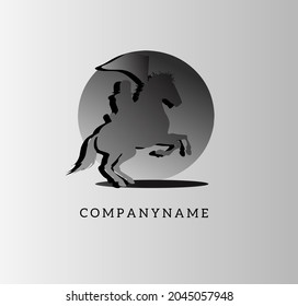 gallant equestrian knight logo vector format