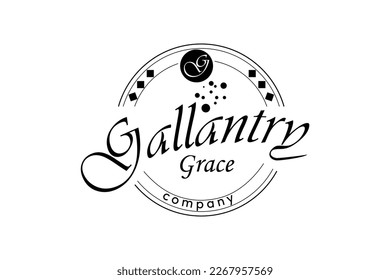 gallantry  logo, emblem logo, logo design 
