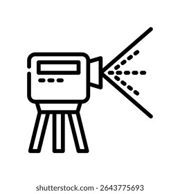 Gallaser Scanningang Icon Line Vector Illustration