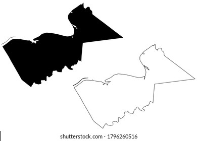 Gallatin County, Kentucky (U.S. county, United States of America, USA, U.S., US) map vector illustration, scribble sketch Gallatin map