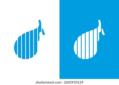 Gallbladder care logo design. Unique internal organ logotype design template