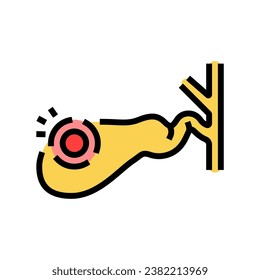 gallbladder check gastroenterologist color icon vector. gallbladder check gastroenterologist sign. isolated symbol illustration