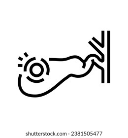 gallbladder check gastroenterologist line icon vector. gallbladder check gastroenterologist sign. isolated contour symbol black illustration