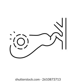 gallbladder check gastroenterologist line icon vector. gallbladder check gastroenterologist sign. isolated contour symbol black illustration