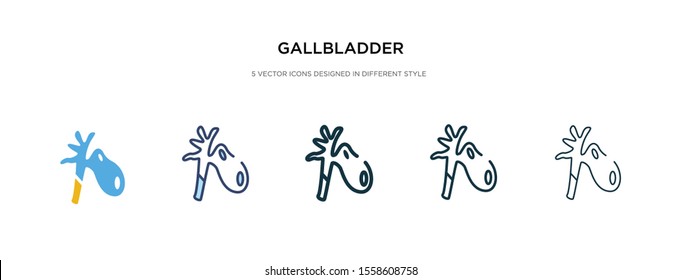 gallbladder icon in different style vector illustration. two colored and black gallbladder vector icons designed in filled, outline, line and stroke style can be used for web, mobile, ui