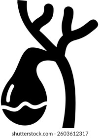 Gallbladder Icon Glyph Vector Illustration